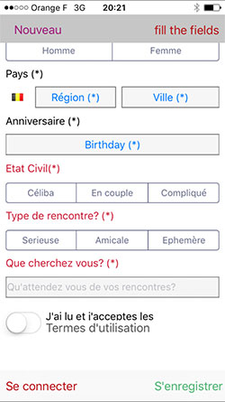 application site rencontre iphone